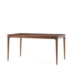 Mobiliário moderno de madeira sólida, 4 pernas longas mesa de jantar sala de jantar