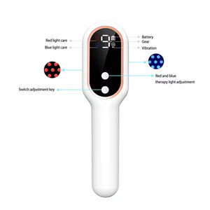 Peine de masaje eléctrico ergonómico recargable para el cuero cabelludo con luz roja y azul, fisioterapia, aplicación de aceite, crecimiento del cabello, reparación capilar - Product Image 5