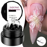 Gel d'extension d'ongles en gros, en pot, solide, pour sculpture et modelage, sans papier, anti-adhésif pour les mains