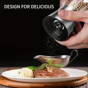 Pack 2 Wieder verwendbare manuelle Pfeffer-und Meersalz mühle Haushaltsglas-Gewürzmühle mit Kunststoff material - Product Image 4