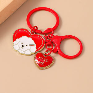 Llavero de corazón de perro con efecto de goteo de aceite, sencillo y dulce, el más vendido de Wenys, exquisito <span class=keywords><strong>Kissme</strong></span> - Product Image 4