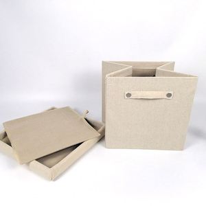 Clothing Organizer Drawer Divider Cotton Imitate Linen Foldable Cloth Storage Box
