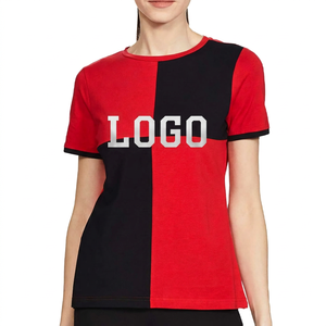 Camiseta para Mujer, Ropa de Mujer, Multicolor, Parches, Logotipo Personalizado, Impresión/Bordado, Ropa Casual de Moda para Exteriores, Algodón - Product Image 1