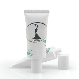 Customized 50ml Plastic Cosmetic Tubes Flat Oval Soft Tube Empty Packaging For Sunblock <b>Sunscreen</b> Cream Tube Cosmetic Pack - Product Image 2