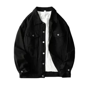 Custom Design Fashionable Hip Pop Cool Resistant Matel Button Hip Hop Jean Jacket For Men