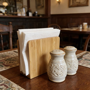 Portatovaglioli in bambù per tavoli, Dispenser di fazzoletti <span class=keywords><strong>da</strong></span> tavolo in legno per cucina, sala <span class=keywords><strong>da</strong></span> pranzo, festa, all'aperto - Product Image 6