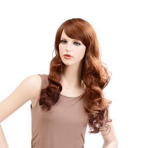 Parrucche Sintetiche da <span class=keywords><strong>Donna</strong></span> con <span class=keywords><strong>Capelli</strong></span> Lunghi e Ricci, Stile Asimmetrico, Nuova Tendenza, Vendita all'Ingrosso dalla Fabbrica - Product Image 4