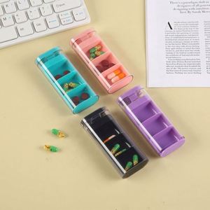 Étui de rangement portable et écologique pour tablettes avec 3 compartiments, boîte à pilules en plastique et organiseur de médicaments pour les voyages - Product Image 4