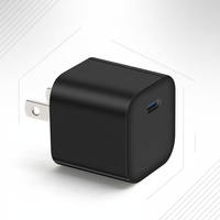 Chargeur mural magnétique mini HNT 12W QC3.0 à port unique USB-C, charge rapide, prise US, chargeur de voyage pour téléphone, OVP OCP
