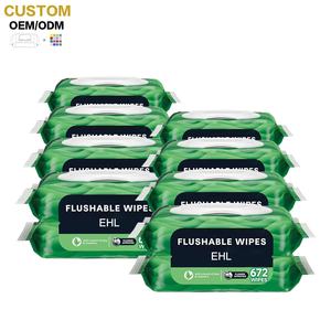 Органические натуральные высококачественные экологически чистые биоразлагаемые смывные чистящие детские влажные салфетки - Product Image 6