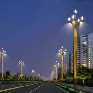 Lampadaire extérieur Yulan <span class=keywords><strong>Magnolia</strong></span>, design personnalisé, acier haute résistance, pour place publique, parc, zone urbaine - Product Image 5