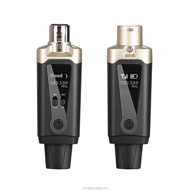 Wireless Microphone System 580.500MHz UHF Transmitter Receiver XLR LCD Display for Stage Performance Interview Broadcast