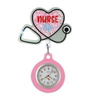 Montre Mignonne de Dessin Animé Infirmière/Médecin, Mouvement à Quartz, Bracelet Textile, Cadran 26mm, Non Étanche, Vente en Gros Transfrontalière