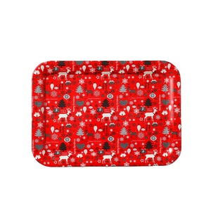 Reusable Unbreakable Print <strong>Plastic</strong> Eco-Friendly <strong>Serving</strong> Tray - Product Image 1
