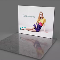 Boîte à lumière en tissu souple anti-UV, support d'affiche lumineux à LED, présentoir publicitaire mobile vertical pliable sur pied
