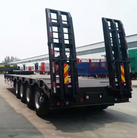 Semi-remorque à plateau surbaissé à 6 essieux, grande capacité de charge, conception à poutre concave pour le transport de machines minières et de marchandises lourdes
