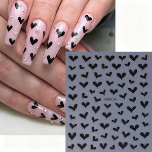 Adesivi per unghie cuore rosso <span class=keywords><strong>piccolo</strong></span> cuore amore 3D cursori autoadesivi per lamina per Manicure decorazioni per Nail Art - Product Image 2