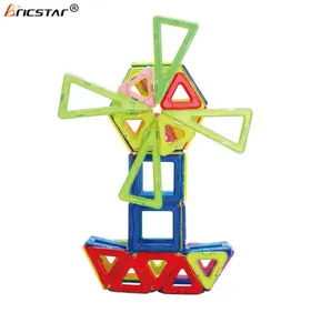 Bricstar中国制造商塑料DIY磁性玩具积木儿童磁铁玩具儿童教育套装