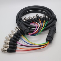Câbles DMX 8 canaux coaxiaux XLR mâle-femelle pour microphone et éclairage de scène (gaine en PVC)