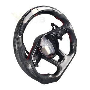 Volante de Fibra de Carbono Brillante, Accesorio Interior para Audi A3 <span class=keywords><strong>S3</strong></span> 8V A4 B8 B9 A5 A6 C6 C7 S5 - Product Image 6