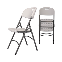 Vente en gros Salle à manger fête Portable pliable blanc en plastique événements chaise pliante