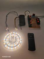 Plafonnier LED rond 120V 20W 118mm avec PCB, 5 températures de couleur réglables, interrupteur à chaîne ou télécommande, intensité variable, CRI élevé, sans scintillement, pour ventilateur de plafond