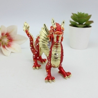SHINNYGIFTS Chinois Feng Shui Dragon Figurine émaillé décor de table ornements pour la richesse et le succès bons cadeaux chanceux