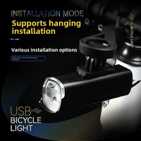 Phare de vélo LED rechargeable par USB, étanche IPX4, 4 modes, en alliage d'aluminium, vente en gros