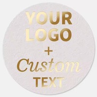 Etiquetas Redondas Personalizadas con Lámina Dorada Impermeable, Impresión de Etiquetas con Logotipo de Producto Empresarial Personalizado para Embalaje