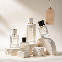 Nouveau design – Flacon de parfum en verre pressurisé cylindrique de 100 ml avec pulvérisateur à pompe et diffuseur à bâtonnets