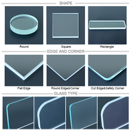 Mouse Pad kaca bertekstur kaca lembaran Ultra putih 3.2mm kustom