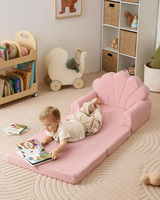 Sofá Convertible 2 en 1 para Niños, Sofá Infantil Minimalista, Silla para Niños Pequeños, Sofá Cama Reclinable para Guardería