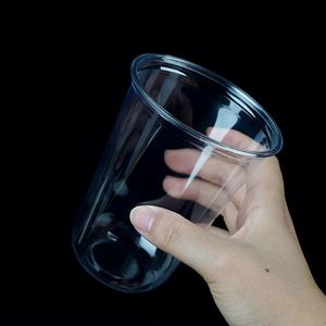 Vaso de Plástico PET Desechable en Forma de U de 16 oz para Bebidas Frías con Tapa Plana, Impresión de Logotipo Personalizado, Precio de Fábrica, MOQ Bajo - Product Image 3