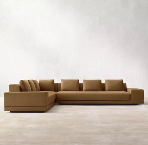 Sofás Modernos para Sala de Estar con Diseño Italiano, Estructura de Madera Maciza, Forma de L, Brazo Izquierdo y Derecho, Muebles para el Hogar - Product Image 3