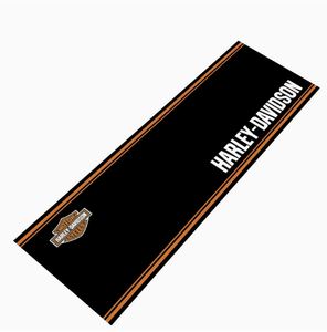 Tapis de sol en caoutchouc antidérapant résistant aux taches avec logo moto, design moderne à boucles, lavable, couleur personnalisée, logo sur mesure - Product Image 2