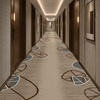 Maßgefertigter Logomuster-Bedruckter Nylon Flammhemmender Digitaler Teppichboden für Hotel-Bankettsaal Kommerzieller Flur Wand-zu-Wand Teppich