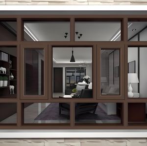 Ventanas abatibles de aluminio modernas serie KT120, aislamiento térmico de vidrio Low E y protección UV, ventanas y puertas <span class=keywords><strong>Ropo</strong></span> - Product Image 4