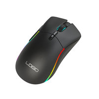Souris de jeu optique laser sans fil USB à 7 boutons, rechargeable, rétroéclairage RVB GMW-016P pour PC en stock