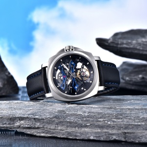 PAGANI Design YS018 <b>Skeleton</b> Men's Mechanical <b>Watch</b> 40MM Sapphire Glass <b>Automatic</b> Luminous Waterproof 100M with Leather Band - Product Image 5