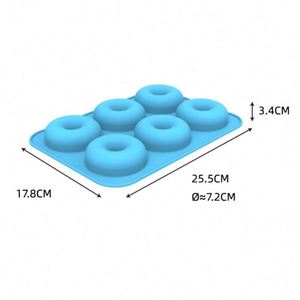 Heat Resistant 6 Cavity <b>Silicone</b> <b>Baking</b> Muffin Cake Mould Donut Caking Mold - Product Image 6