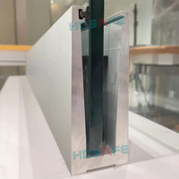 Balustrade de balcon sans cadre en verre, profilé en U en aluminium, garde-corps en verre feuilleté, prix usine, pour projets hôteliers et bâtiments commerciaux