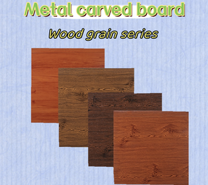 Material de Construcción Verde Revestimiento de metal certificado Paneles de metal en relieve resistentes al fuego Texturas de imitación de <span class=keywords><strong>madera</strong></span> 3D - Product Image 5