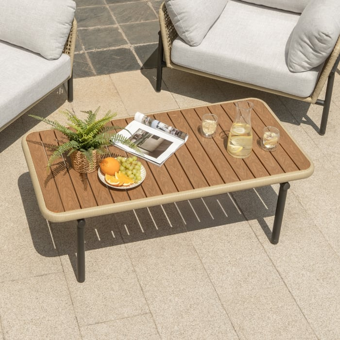 Sigma Modern Luxury Outside Design Garden Balcony Patio Indoor Set Furniture Rectangle Centre Coffee Table