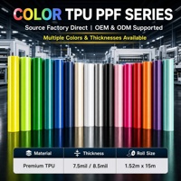 Film de protection de peinture (PPF) en TPU de haute qualité, couleur personnalisée, film de protection de voiture, vinyle mat satiné noir, enveloppement de voiture