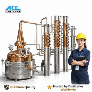 Ace Reflux Column Distillation Liquor Distillery Equipment 600L Copper Still Vodka Distilling Machine Gin Whiskey Distillery - Product Image 6