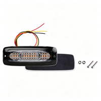 12W LED 18 Stroboskop-Modi Kühlergrill-Warnleuchte Seitenmontage Aluminiumlegierungsgehäuse Mehrfarbige Notfall-Blinkleuchte 4x4