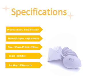 Filtro de papel para pintura com impressão de logotipo, filtro de papel com base em água do oem, funil de filtro de cone de pintura - Product Image 6