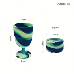 Vente en gros de gobelet à vin pliant en silicone personnalisé multifonctionnel portable rétractable pour l'extérieur résistance aux chutes de voyage - Product Image 4