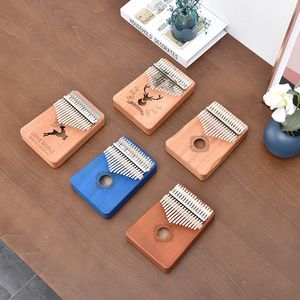 HOYE CRAFTS-<span class=keywords><strong>Piano</strong></span> de pulgar de 17 teclas, instrumento Musical de madera, <span class=keywords><strong>Mini</strong></span> Kalimba de diseño múltiple - Product Image 5