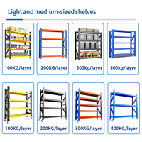 Étagères Industrielles en Acier à 5 Niveaux, Couleur Personnalisée, Anti-Rouille, Capacité de 100kg-500kg/Niveau, Taille Personnalisable pour